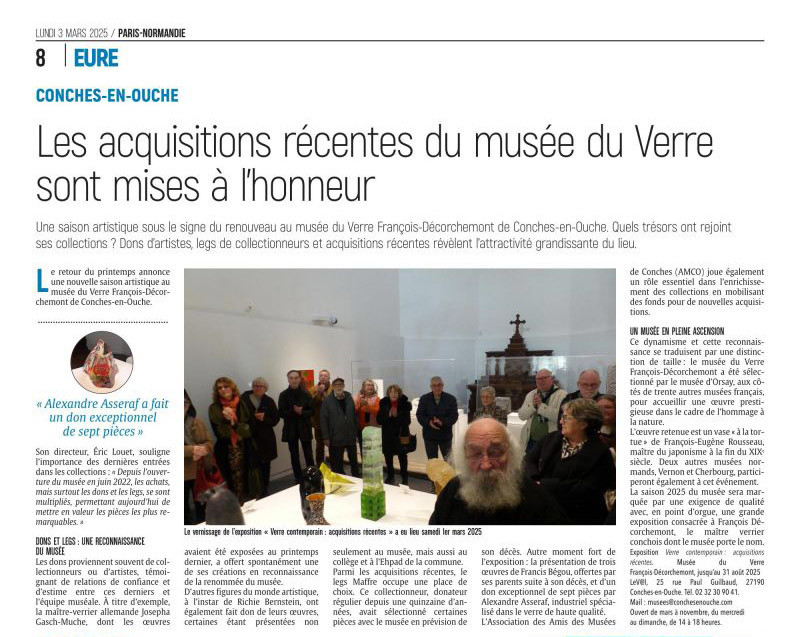 Article de presse : Paris Normandie 3 mars 2025